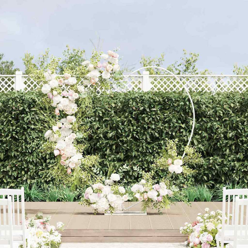 195cm W x 35cm D Steel Arbour, White