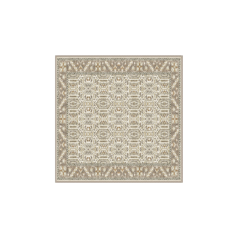 Leeza Hand Loomed Washable Oriental Indoor Rug, Square 8'