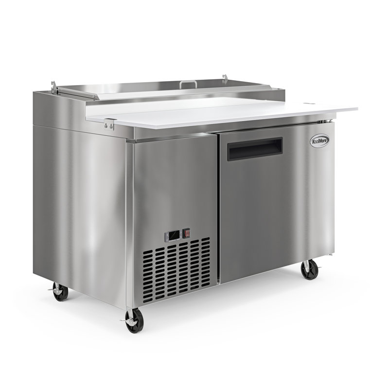 Réfrigérateur commercial 50 po à une porte pour préparation de pizza en acier inoxydable (km-RPPS-1DSS)