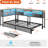 Corner Bed Frame With Storage Bookcase And Led Lights, Daybed With 2 Underneath Storage Drawers And Charging Station For Living Room,bedroom & Guest Room-415074047-415074043