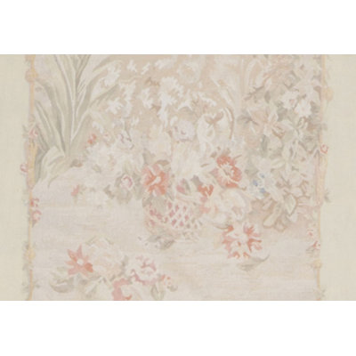 Tapis beige / brun clair noué à la main