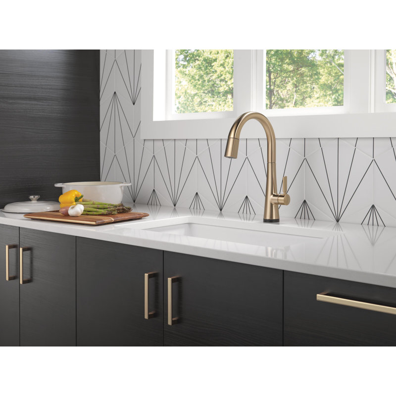 Monrovia Touch Kitchen Faucet with Pull Down Sprayer, Champagne Bronze