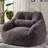Oversize Compression Bean Bag Chairs For Adults With Pillow and pocket ,Dark Gray-1098815501