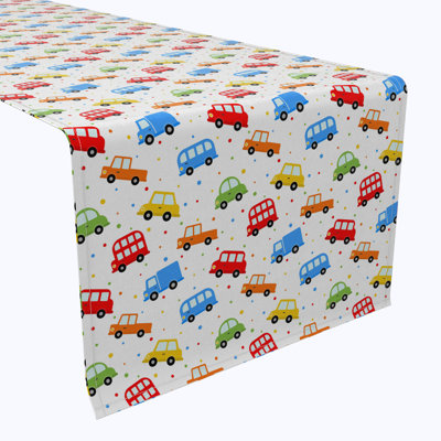 Table Runner, 100% Cotton, 16X72", Automobile Repeat
