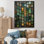 Green Stones Tiles II - Abstract Tile, art mural