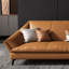 Canapé modulaire orange en cuir véritable-1347256594-1347256593