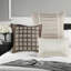 Ensemble de literie moderne 7 pièces en taupe, édredon en charmeuse de polyester avec coussins décoratifs pour très grand lit