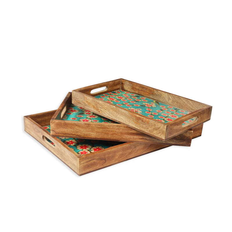 Wood Tray - Set of 3