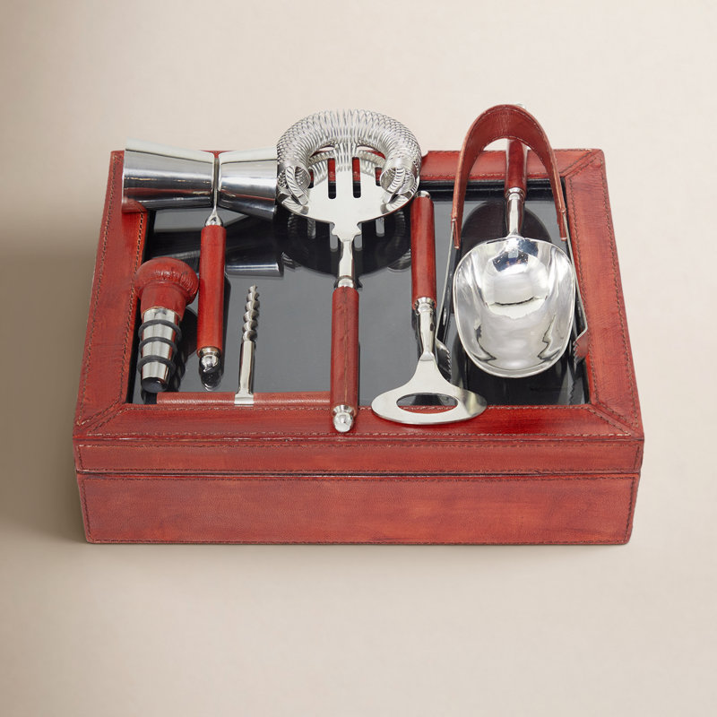 Ensemble d'outils de bar Esteban Cole, Argent / rouge
