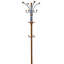 Portemanteau 73 po en chrome et bois, finition chêne-1107829243