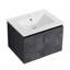 Ensemble de meuble-lavabo mural flottant 24 po avec lavabo en céramique et porte d'armoire à fermeture en douceur