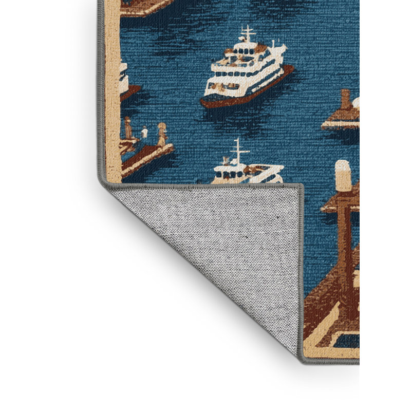 Tapis de transport gris lavable à la machine, Rectangle 7 pi x 9 pi