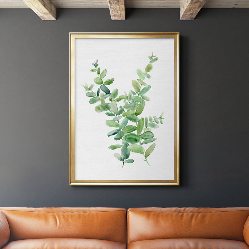 Eucalyptus III, reproduction encadrée de qualité supérieure - prête à être accrochée, H 42,5 po x l 30,5 po x P 1,25 po, Or