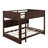 Queen Over Queen Bunk Bed, Solid Pine Wood Bunk Bed With Built-In Storage Cabinets, Charging Station,Ladder,Safety Guardrails-438181969
