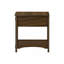 Table d'appoint, table de bout, table d'appoint, table de chevet, 2 niveaux, étroit, tiroir de rangement, placage brun, transitionnel