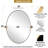  Tilting Oval Bathroom Vanity Wall Mirror | Adjustable Pivot Stainless Steel Frame-464012389-464012390
