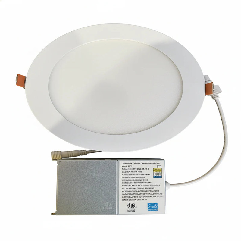 Spot encastré DEL E2 Lighting 6 pouces, coupe-feu 2 heures, 12 W, 5 CCT, gradable 0-10 V, blanc