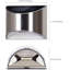 Silver 8cm H Solar Powered Integrated LED Frosted Glass Outdoor Bulkhead Light with Dusk to Dawn
