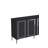 Stylish Console Table with Wall-Mount Option, Anthracite & Silver, 100% Melamine Coated Particle Board, Thickness: 0.7 inches | Modern Geometric Design with Multiple Shelves, Perfect for Contemporary Spaces-202318995