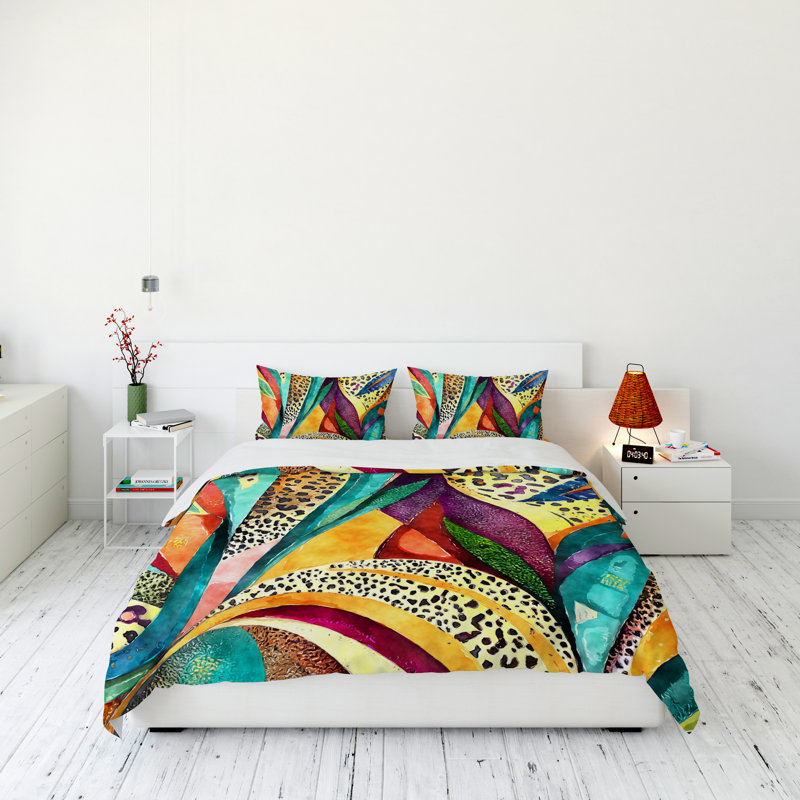 Modern & Contemporary Polyester Duvet Cover, Queen Duvet Cover + 2 Queen Shams
