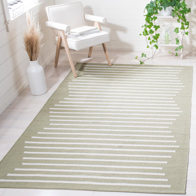 Esven Hand Woven Cotton Striped Rug