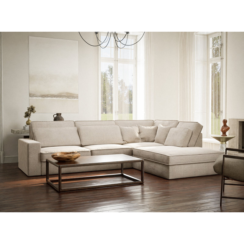 5 Seater Corner Sofa , Right Hand Facing, Cream