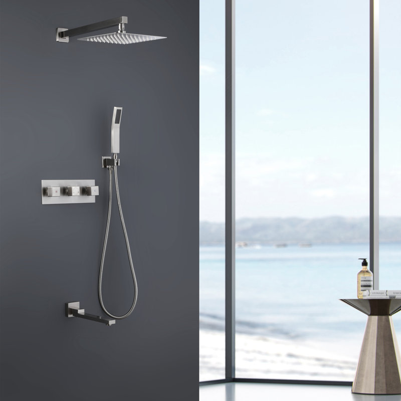 All-In-One Kit with Rough in-Valve, Brushed Nickel
