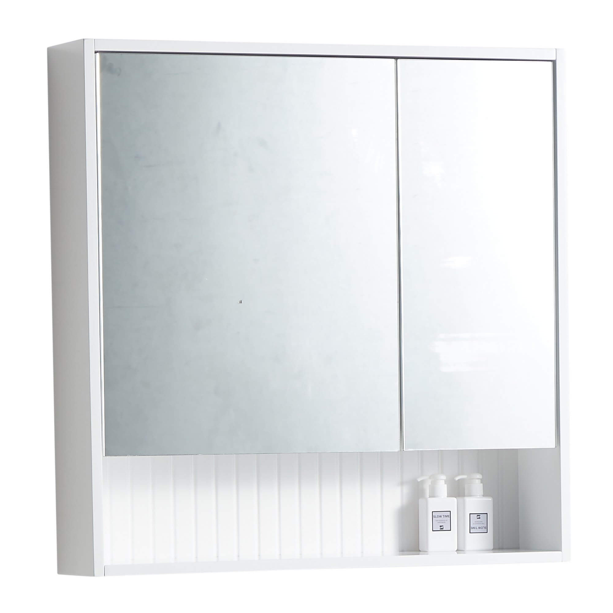 Asahel Surface Double Medicine Cabinet, White Matte