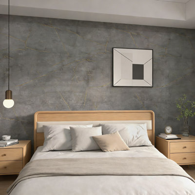 Dark Gray Granite Marble Peel And Stick Wallpaper - Thick Self-Adhesive Vinyl Wrap For Countertops And Walls, Waterproof Oilproof Removable Contact Paper