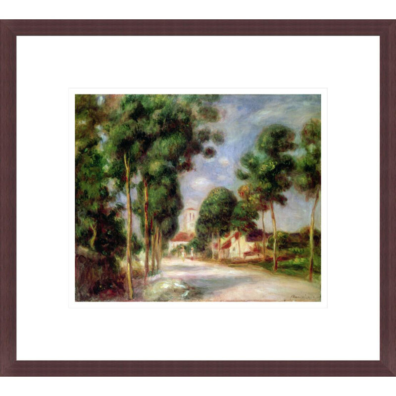 «The Road to Essoyes» par Pierre-Auguste Renoir, impression giclée encadrée, H 13,75 po x l 15,24 po