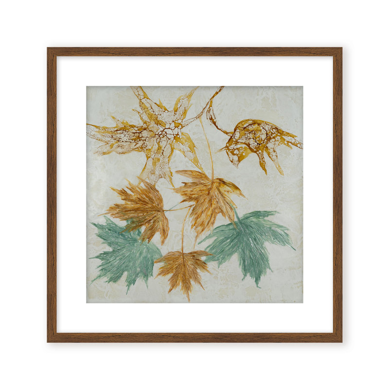 Nature Inspired "Lustrous Foliage" Canvas Wall Art By , 30" H x 30" W x 1.125" D, Framed Print, Black