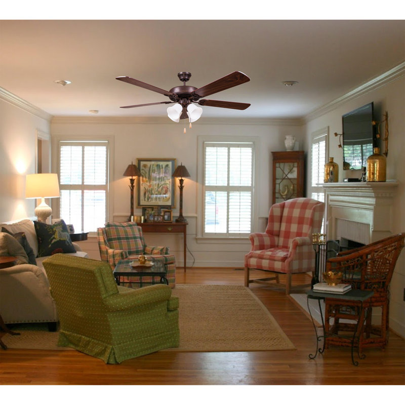 Eastgate 52'' Ceiling Fan with Light Kit, Oil Rubbed Bronze/Walnut