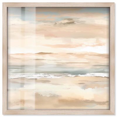 Art abstrait abstrait Rosrée Skyfall II Shadowbox par Art Remedy