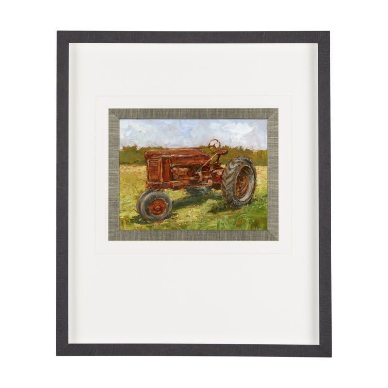 «Rustic Tractors a Hand Embelished», reproduction d'art encadrée sous verre, Rustic Tractors II