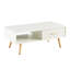 Table basse rectangulaire avec tiroir coulissant pour le rangement, table moderne pour le salon, blanc-2119377927