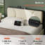 Lit plateforme capitonné en velours Dorrough-1308040333-1298385658