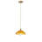 1-Golden brown dimmable glass pendant light