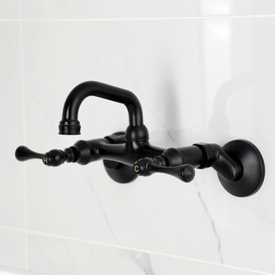Kingston Brass Kingston Two-Handle 2-Hole Wall Mount Bar Faucet