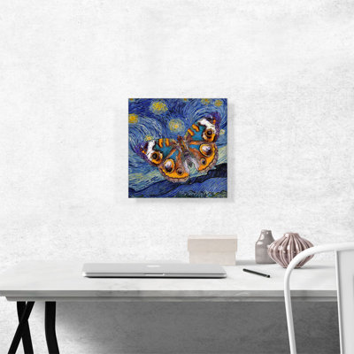 «Starry Night Van Gogh Butterfly», reproduction d'art sur toile tendue