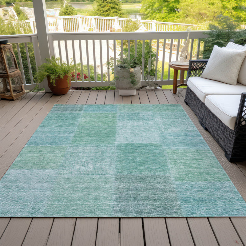 Tapis intérieur / extérieur Melania avec envers antidérapant, Rectangle 3 pi x 5 pi