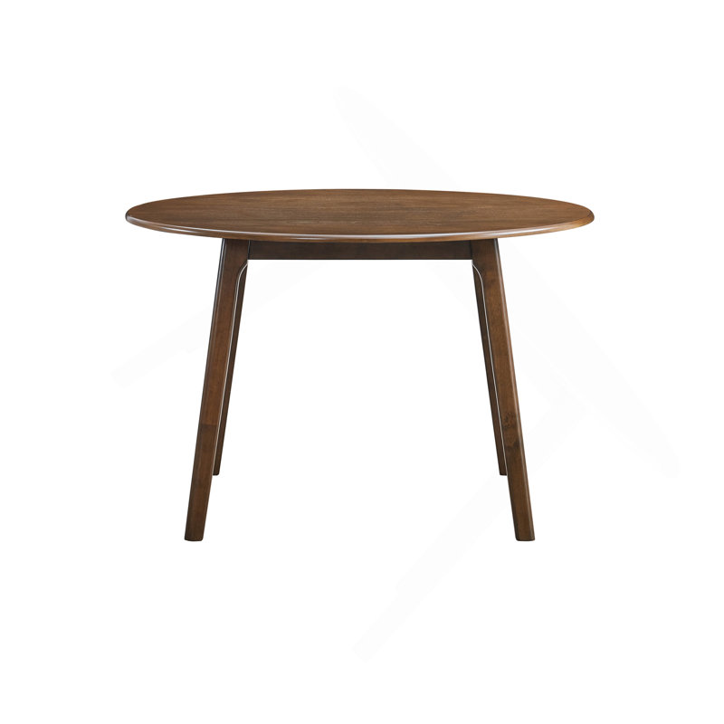 Walnut Finish Round Dining Table