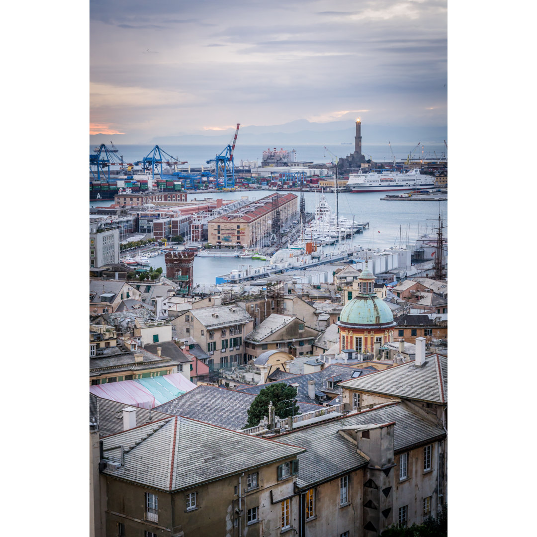 Panorama Genua - Kunstdrucke aus gerollter Leinwand