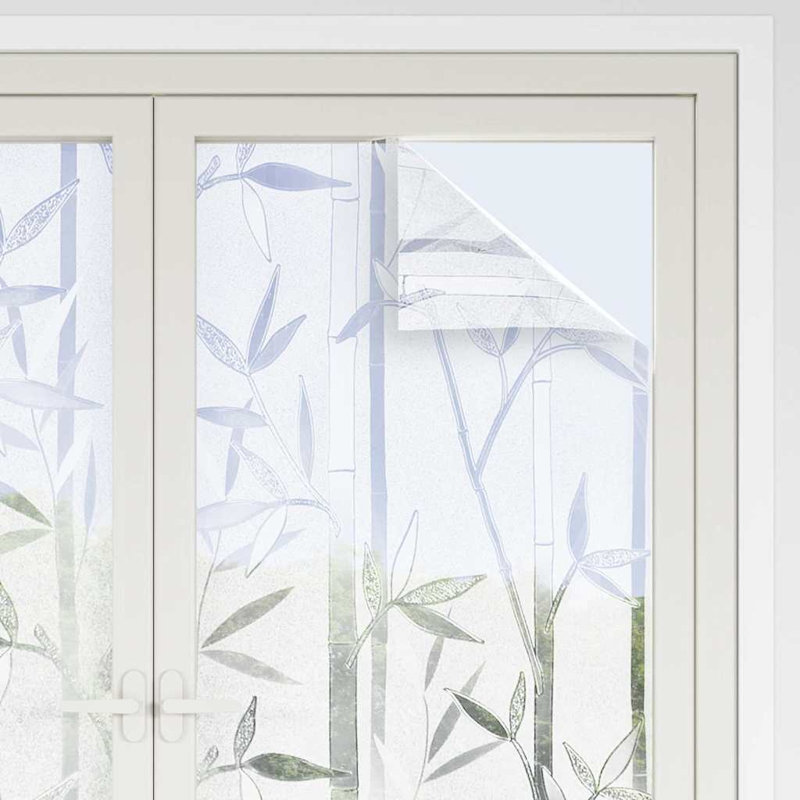 Window Film Privacy Window Sticker Glass Film Frosted Star Pattern PVC, 90cm H x 500cm W