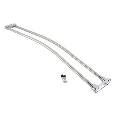 Kingston Brass Edenscape 60-Inch to 72-Inch Adjustable Double Curved Shower Curtain Rod