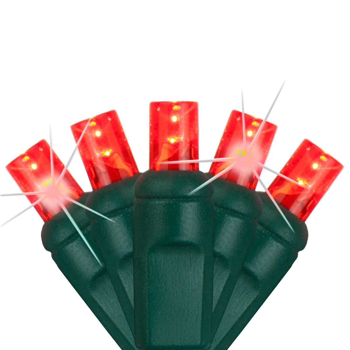 17' LED Twinkle String Lights, Red