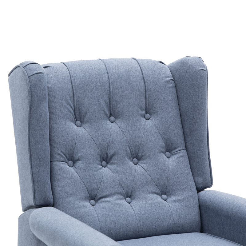 Fauteuils inclinables Riley (ensemble de 2), Polyester bleu
