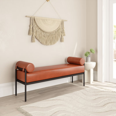 Banc rembourré en similicuir Barrow
