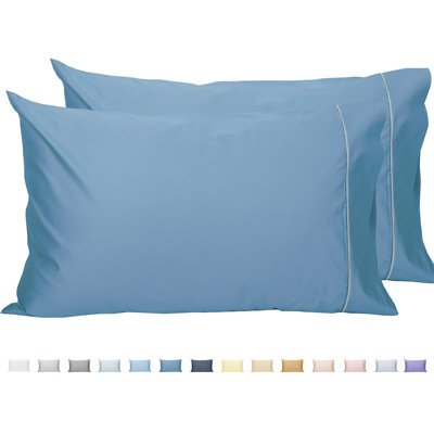Ensemble de taies d'oreiller Tournesol Luxueuses en satin de coton 100 % à ajustement parfait