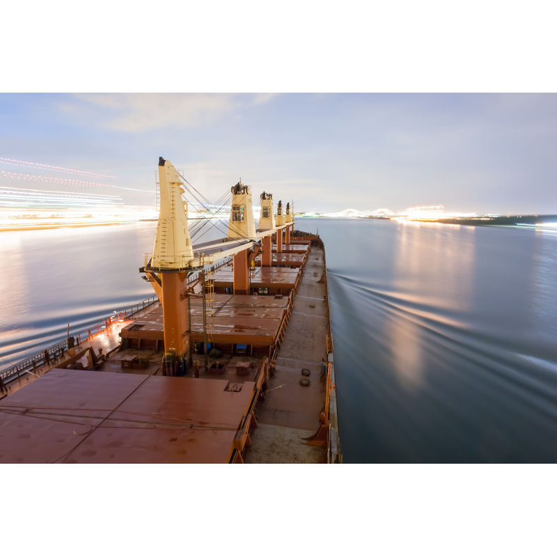 Ship Sailing Detroit by 1001Slide, 8" H x 12" W