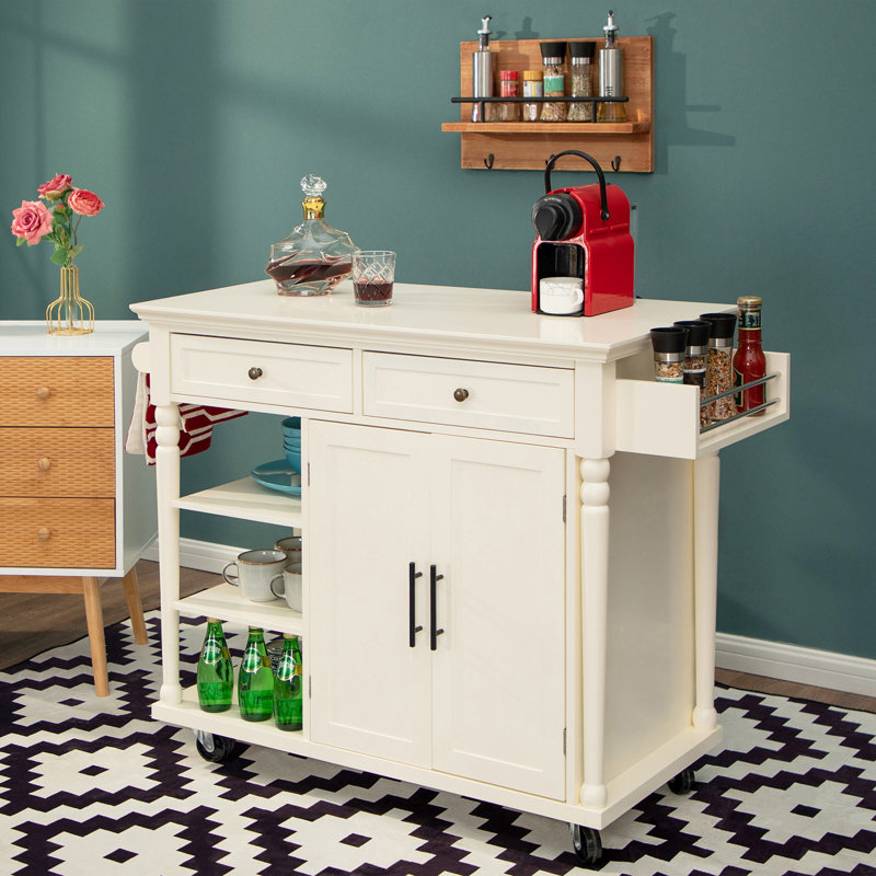 Dasjah Wood Kitchen Island